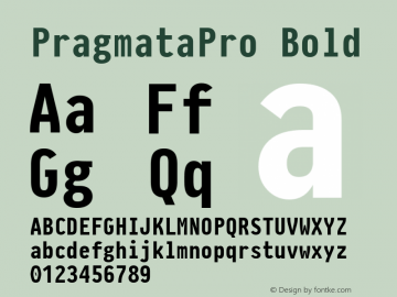 PragmataPro-Bold Version 0.824图片样张