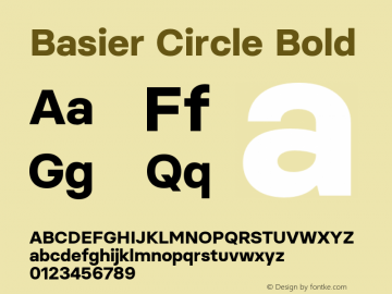 BasierCircle-Bold Version 1.0 | wf-rip DC20180210图片样张