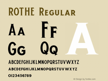 ROTHE Version 1.000 Font Sample