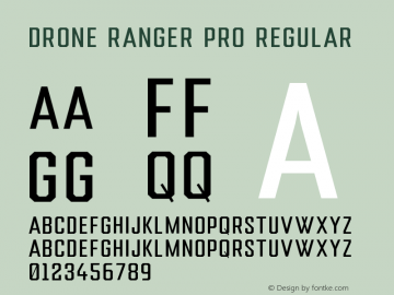 DroneRangerPro-Regular Version 1.000;PS 001.001;hotconv 1.0.56 Font Sample