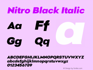 Nitro Black Italic Version 1.000图片样张