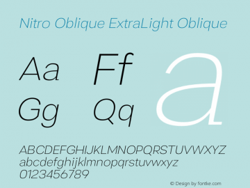 Nitro ExtraLight Oblique 图片样张