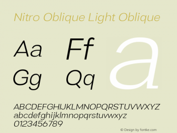 Nitro Light Oblique 图片样张