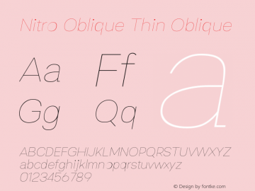 Nitro Thin Oblique 图片样张