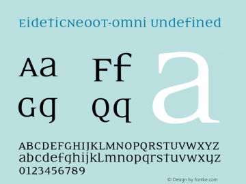 EideticNeoOT-Omni emigre.eidetic-neo-ot.omni.wfkit2.version.2DZv Font Sample