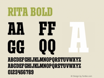 Rita Bold Version 1.000;PS 001.000;hotconv 1.0.88;makeotf.lib2.5.64775图片样张