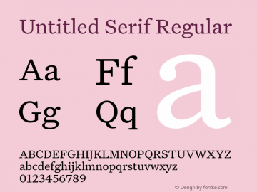 UntitledSerif-Regular Version 1.0 | wf-rip DC20180415图片样张