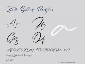 Hello Bellinda Version 1.000 Font Sample