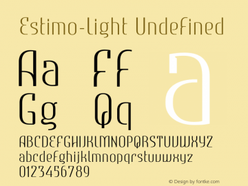 Estimo-Light karandash.estimo.light.wfkit2.version.3VNb Font Sample