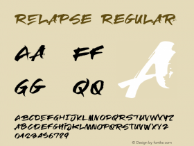 RElapse Regular Version 1.000;PS 001.000;hotconv 1.0.88;makeotf.lib2.5.64775图片样张