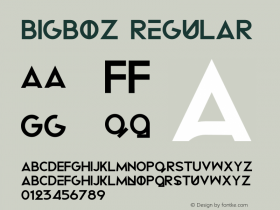 Bigboz Version 1.0 Font Sample