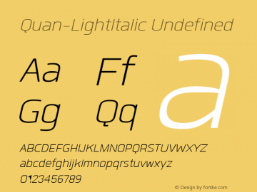 Quan Light Italic quan.light-italic.wfkit2.version.4voo Font Sample