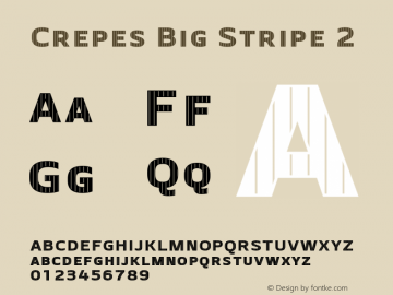 CrepesBigStripe2 Version 1.0 | wf-rip DC20180405 Font Sample
