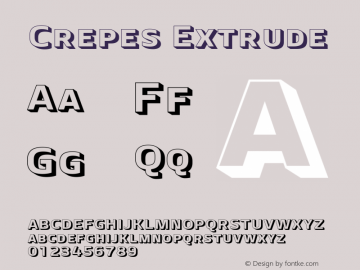 CrepesExtrude Version 1.0 | wf-rip DC20180405 Font Sample