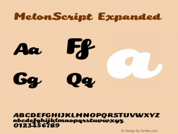 MelonScript-ExpandedRegular 1.000;com.myfonts.easy.eurotypo.melon-script.expanded.wfkit2.version.3Fm9 Font Sample