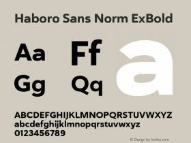 Haboro Sans Norm ExBold Version 1.000图片样张