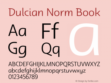 Dulcian Norm Book Version 1.000 Font Sample