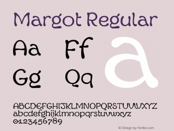 Margot Version 2.00 February 18, 2013 Font Sample