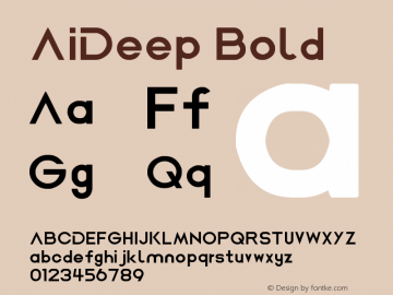 Aideep Bold Version 1.00 March 2, 2018, initial release Font Sample