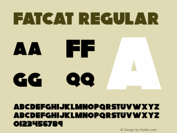 Fatcat Version 1.00 March 12, 2018, initial release Font Sample