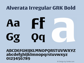 AlverataIrregularGRK- Bold Version 1.001图片样张