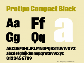 Protipo Compact Bk Version 1.001;PS 1.1;hotconv 16.6.51;makeotf.lib2.5.65220 Font Sample
