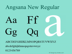 Angsana New Version 5.05图片样张