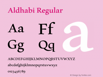 Aldhabi Version 6.84 Font Sample