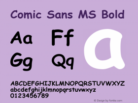 Comic Sans MS Bold Version 5.14图片样张