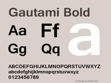 Gautami Bold Version 6.90图片样张