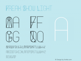 Freak Show Light Version 1.000 Font Sample