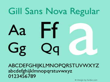 Gill Sans Nova Version 1.02图片样张