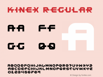 Kinex Regular 1 Font Sample