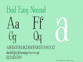 Bud Easy Normal Macromedia Fontographer 4.1 11/13/97图片样张