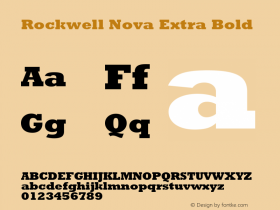 Rockwell Nova Extra Bold Version 1.02图片样张