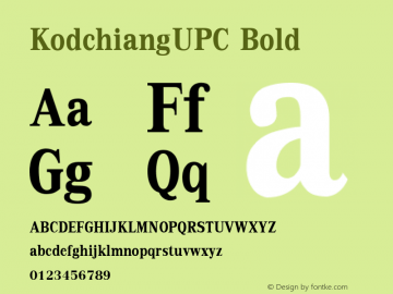KodchiangUPC Bold Version 5.05图片样张