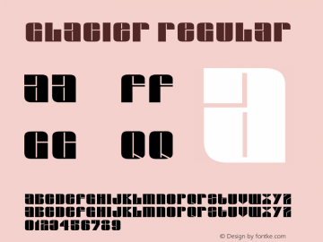 Glacier Regular Unknown Font Sample