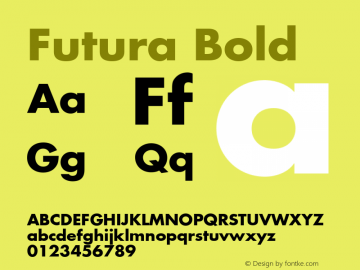 Futura Bold Version 1.00图片样张