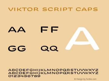 ViktorScript-Caps Version 1.0 | wf-rip DC20170530 Font Sample