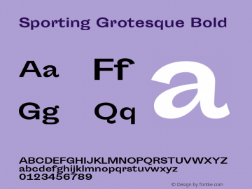 Sporting Grotesque Bold Version 2.002;PS 2.2;hotconv 1.0.88;makeotf.lib2.5.647800图片样张