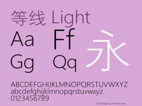 等线 Light Version 1.16 February 12, 2018 Font Sample