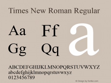 Times New Roman Version 5.07图片样张