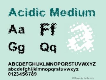 Acidic Version 001.000 Font Sample