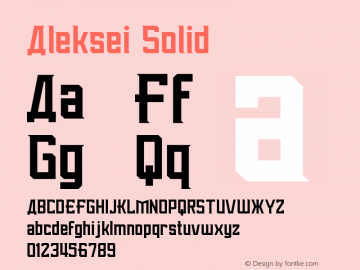 Aleksei-Solid Version 001.000 Font Sample