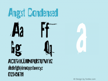 Angst-Condensed Version 001.000 Font Sample