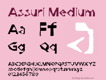 Assuri Version 001.000 Font Sample