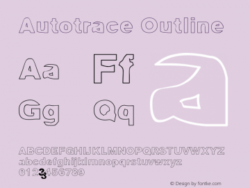 Autotrace-Outline Version 001.000 Font Sample