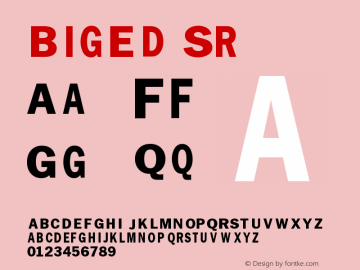 BigEd-Sr Version 001.000 Font Sample