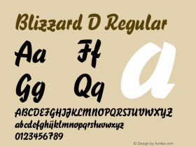 Blizzard D Version 001.005 Font Sample