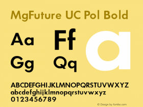 MgFuture UC Pol Bold Macromedia Fontographer 4.1 2-11-98图片样张